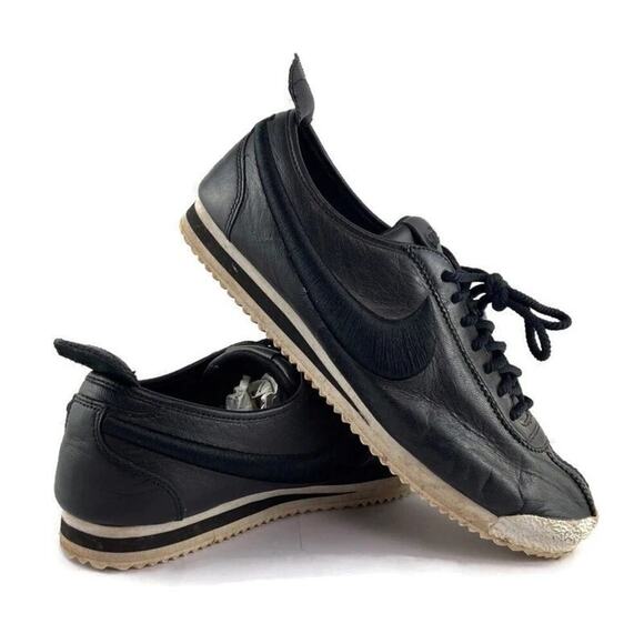 Nike Women's Black Cortez ‘72 Retro Lace Up Athletic Sneakers Shoes Size 9 - Picture 1 of 8